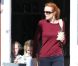 Marcia Cross et ses jumelles Eden et Savannah à la sortie de Country Mart, à Brentwood, le 18 septembre 2012