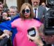 Lady Gaga à la sortie du Park Hyatt, place Vendôme, à Paris, le 22 septembre 2012.