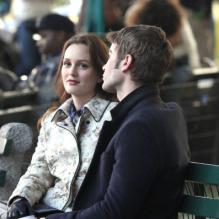 Leighton Meester et Chace Crawford sur le tournage de la dernière saison de Gossip Girl, le 24 septembre à New York