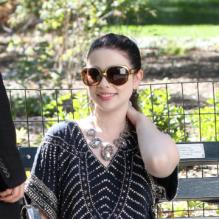 Michelle Trachtenberg sur le tournage de la série Gossip Girl, à New York, le 24 septembre 2012