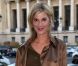 Michèle Laroque arrive au Grand Palais pour le défilé Vanessa Bruno printemps-été 2013. Paris, le 28 septembre 2012.