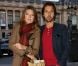Frédéric Diefenthal et Gwendoline Hamon arrivent au Grand Palais pour le défilé Vanessa Bruno printemps-été 2013. Paris, le 28 septembre 2012.