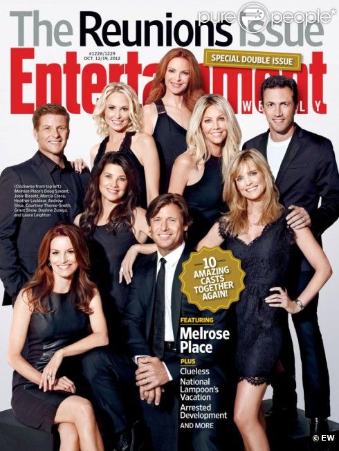 Les acteurs de Melrose Place en 2012 en couverture de  Entertainment Weekly .