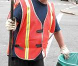 Boy Georgem pendant ses 5 jours de travaux d'interet general a New York