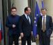  François Hollande avec Bono et Bill Gates à L'Elysée, le 10 octobre 2012. 
  