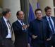 Le président de la République François Hollande avec Bono et Bill Gates à L'Elysée, le 10 octobre 2012.