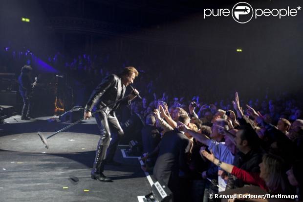 EXCLU : Johnny Hallyday sur la scène du Royal Albert Hall à Londres, le 15 octobre 2012.