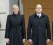 Le prince Albert II de Monaco et la princesse Charlene à Varsovie le 17 octobre 2012, au premier jour de leur visite officielle de trois jours en Pologne.