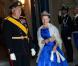 Le roi Harald V et la reine Sonja de Norvège - Arrivée des invités au dîner de gala organisé au Palais Grand-Ducal, à l'occasion du mariage du prince Guillaume de Luxembourg et la comtesse Stéphanie de Lannoy à Luxembourg, le 19 octobre 2012.