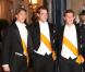 Les frères du marié, les princes Louis, Sébastien et Felix de Luxembourg - Arrivée des invités au dîner de gala organisé au Palais Grand-Ducal, à l'occasion du mariage du prince Guillaume de Luxembourg et la comtesse Stéphanie de Lannoy à Luxembourg, le 19 octobre 2012.