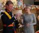 Le grand duc Henri de Luxembourg et la comtesse Stéphanie de Lannoy à l'occasion du mariage du prince Guillaume de Luxembourg et la comtesse Stéphanie de Lannoy à Luxembourg, le 19 octobre 2012.