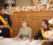 Le grand duc Henri de Luxembourg et la comtesse Stéphanie de Lannoy, et le prince Guillaume de Luxembourg à l'occasion du mariage du prince Guillaume de Luxembourg et la comtesse Stéphanie de Lannoy à Luxembourg, le 19 octobre 2012.