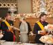 Le grand duc Henri de Luxembourg et la comtesse Stéphanie de Lannoy, et le prince Guillaume de Luxembourg à l'occasion du mariage du prince Guillaume de Luxembourg et la comtesse Stéphanie de Lannoy à Luxembourg, le 19 octobre 2012.