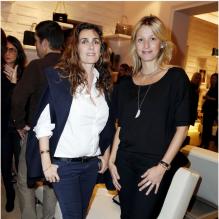 Mademoiselle Agnès et Sarah Lavoine à la présentation de la nouvelle collection de chaussures Roger Vivier, le 18 octobre 2012 à Paris.