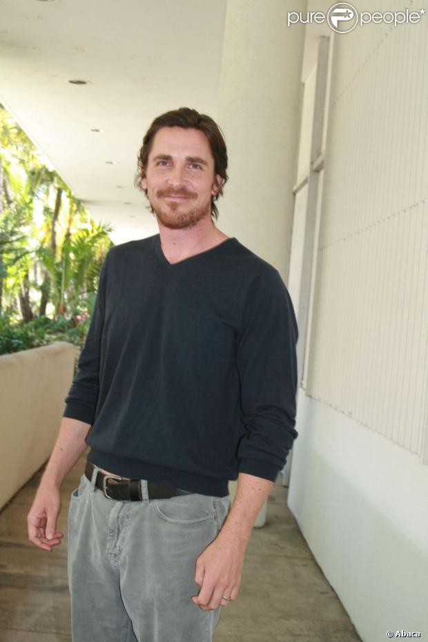 Christian Bale pour une conférence de presse de The Dark Knight Rises le 8 juillet 2012