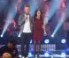M. Pokora et Tal sur le plateau de l'émission Les années bonheur diffusée le 15 décembre 2012.