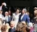 Mariage de Farida Khelfa et Henri Seydoux, sous le regard de Christian Louboutin et Arielle Dombasle, à la mairie du 17arrondissement de Paris, le 1er septembre 2012.