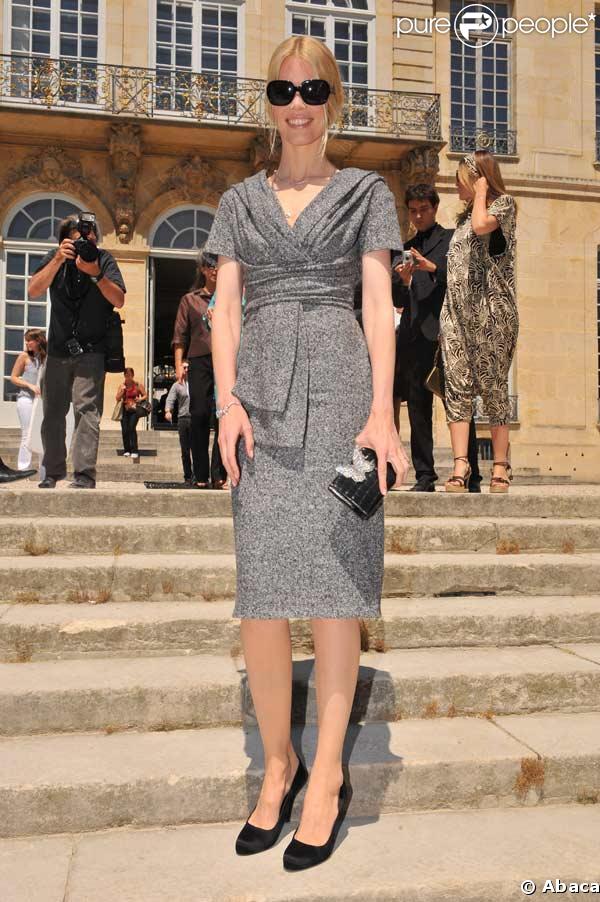 Claudia Schiffer au défilé Dior