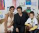 EXCLU - Tatiana Silva, Miss Belgique 2005, et Patrick Bruel lors du concert des rêves et des étoiles organisé par Make a Wish, à Bruxelles, au Palais du Heysel, 14 decembre 2012.