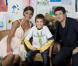 EXCLU - Tatiana Silva, Miss Belgique 2005, et Patrick Bruel lors du concert des rêves et des étoiles organisé par Make a Wish, à Bruxelles, au Palais du Heysel, 14 decembre 2012.