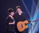 EXCLU - Patrick Bruel et Maurane lors du concert des rêves et des étoiles organisé par Make a Wish, à Bruxelles, au Palais du Heysel, 14 decembre 2012.