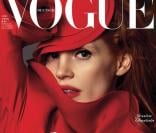Bruce Weber immortalise l'incandescente Jessica Chastain en couverture du Vogue allemand, où elle posera quelques pages plus tard, avec Omar Sy.