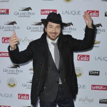 Edouard Baer lors du 92e Grand Prix d'Amérique à l'hippodrome de Vincennes à Paris le 27 Janvier 2013.