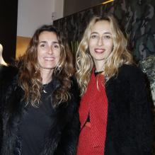Exclusif - Mademoiselle Agnès et Alexandra Golovanoff assistent au cocktail de présentation de la collection Camouflage de Valentino au Montaigne Market. Paris, le 16 janvier 2013.