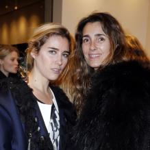 Exclusif - Vahina Giocante et Mademoiselle Agnès assistent au cocktail de présentation de la collection Camouflage de Valentino au Montaigne Market. Paris, le 16 janvier 2013.
