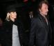 Johnny Hallyday et son épouse Laeticia à Paris le 9 novembre 2012.