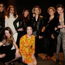 Victoria Olloqui, Mademoiselle Agnès, Élodie Frégé, Cécile Togni, Brisa Roche, Alysson Paradis, Vahina Giocante et Alice Aufray à la soirée K11 organisée au Pavillon Vendôme à Paris. Le 5 mars 2013.