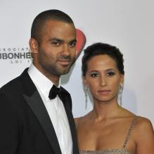 Tony Parker et Axelle lors du Monaco Par Coeur à Monaco, 22 septembre 2012