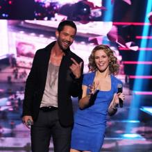 <p>Exclu - Emmanuel Moire et Lorie à l'enregistrement de l'émission <em>Samedi, on chante Jean-Jacques Goldman</em>, présentée par Estelle Denis, à Paris le 17 décembre 2012.</p>
<p></p>