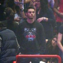 Baptiste Giabiconi était au concert de Justin Bieber au Palais Omnisports de Paris Bercy le 19 mars 2013.