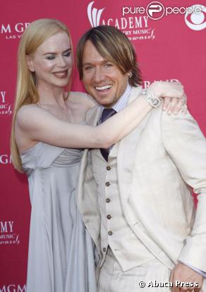 Nicole Kidman  et son mari Keith Urban aux Country Music Awards