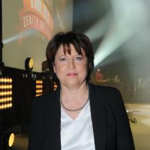 Martine Aubry lors de la soirée <em>Une nuit à Makala</em>, organisée par Rio Mavuba, capitaine de l'équipe de foot de Lille, au Zénith de Lille, le 8 avril 2013.