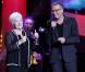 Exclusif - Line Renaud et Laurent Ruquier à Paris le 22 mars 2013 pour l'enregistrement de l'émission "Toute la télé chante pour le Sidaction", diffusée sur France 2 le 6 avril 2013.