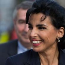 Rachida Dati souriante à Paris, le 17 avril 2013.