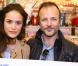 Alice David et Pierre-François Martin-Laval posent à la Foire du Trône, Paris, le 5 mai 2013.
