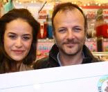Alice David et Pierre-François Martin-Laval à la Foire du Trône, Paris, le 5 mai 2013.