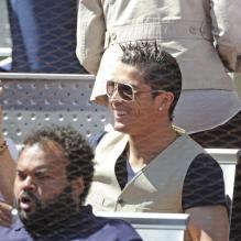 Cristiano Ronaldo et Pepe lors de la finale du tournoi de Madrid entre Rafael Nadal et Stanislas Wawrinka le 12 mai 2013 à Madrid