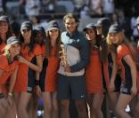 Rafael Nadal lors de son triomphe au Masters de Madrid le 12 mai 2013 en finale face à Stanislas Wawrinka