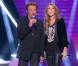 Céline Dion et Johnny Hallyday sur le plateau de l'émission Céline Dion, Le grand show sur France 2 en novembre 2012.