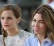Emma Watson et sa réalisatrice Sofia Coppola pendant l'émission de Canal + Le Grand Journal à Cannes, le 17 mai 2013.