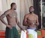 LeBron James, Dwyane Wade : Concours de muscles pour les stars du Heat de Miami