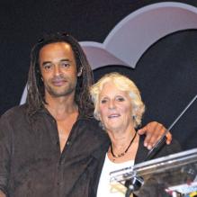 Yannick Noah et sa maman Marie-Claire à Paris le 19 mai 2006