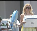 Pamela Anderson et ses fils font des courses