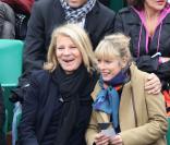 Nicole Garcia et Karin Viard  - finale opposant Rafael Nadal à David Ferrer au tournoi de Roland-Garros, à Paris le 9 juin 2013.   