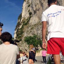 La chanteuse Mariah Carey et Miguel à Puglia en Italie pour le tournage d'un nouveau clip. Le 17 juin 2013.