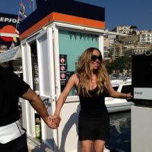 La chanteuse Mariah Carey a posté des photos d'elle alors qu'elle était en Italie pour le tournage d'un nouveau clip. Le 17 juin 2013.